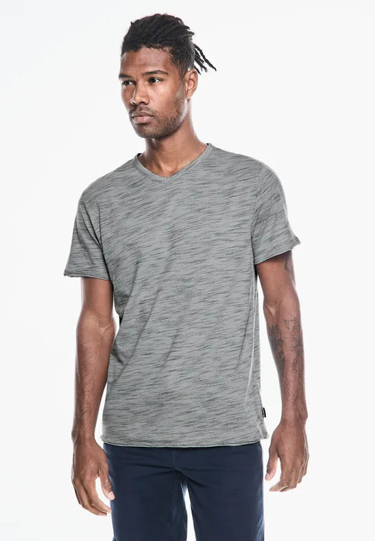 Street One Space Dye V-Neck T-Shirt Weihnachtsangebot