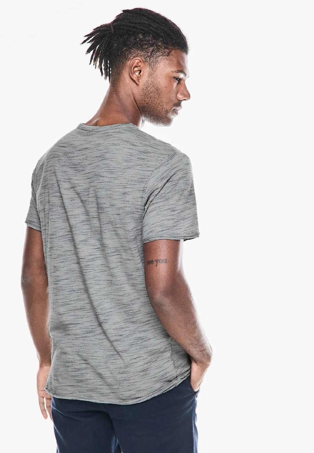 Street One Space Dye V-Neck T-Shirt Weihnachtsangebot