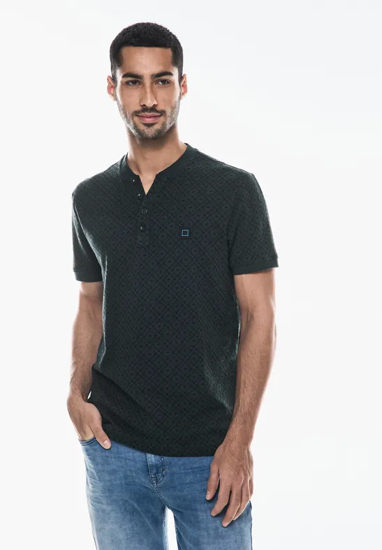Street One Gemustertes Henley T-Shirt Valentinstagsangebot