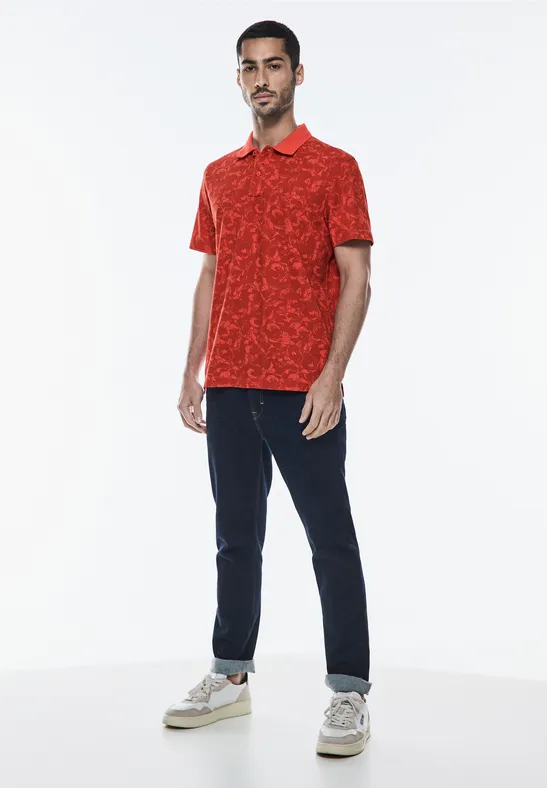 Street One Piquée Print Poloshirt Jubiläumsangebot