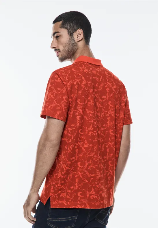 Street One Piquée Print Poloshirt Jubiläumsangebot