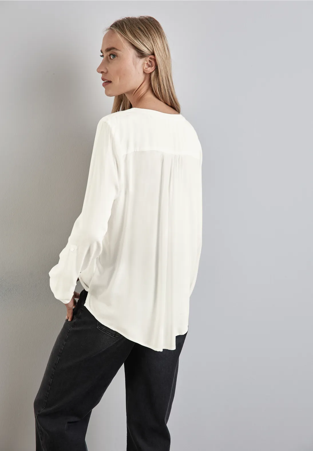Street One Basic Bluse in Unifarbe Letzte 2 Tage