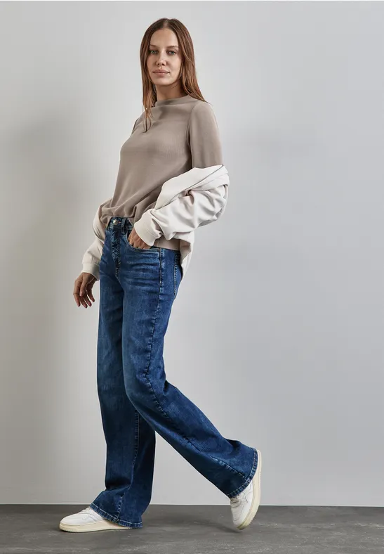 Street One Turtleneck Struktur-Shirt Sonderangebot der Fabrik
