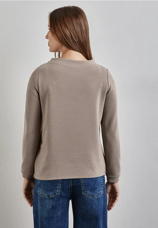 Street One Turtleneck Struktur-Shirt Sonderangebot der Fabrik