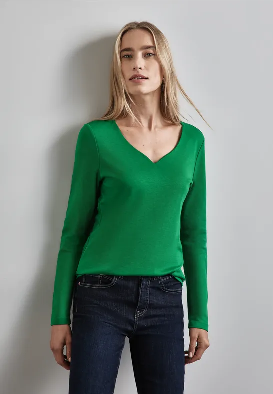 Street One Shirt mit Herzausschnitt Saisonale Angebote