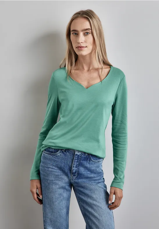 Street One Shirt mit Herzausschnitt VIP-Rabatte