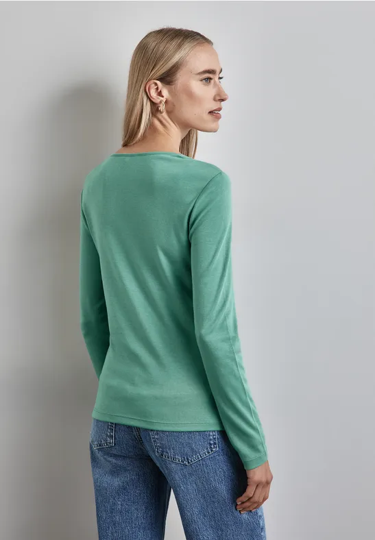 Street One Shirt mit Herzausschnitt VIP-Rabatte