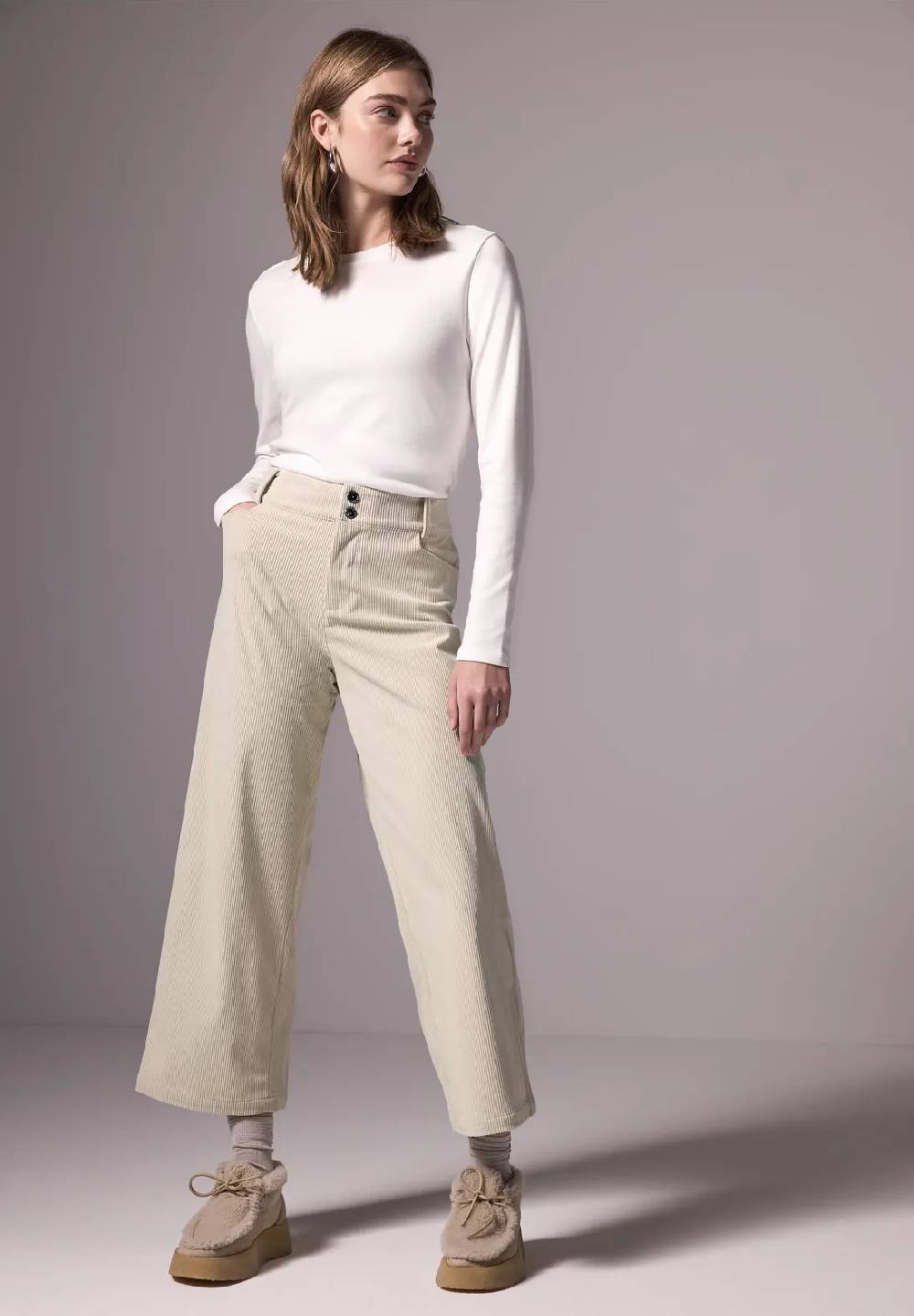 Street One Wide Leg Cordhose Tiefpreis