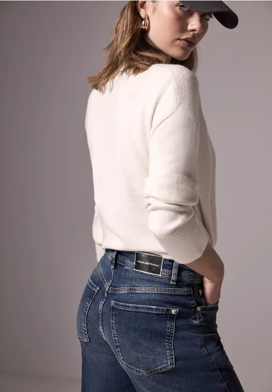 Street One Jeans mit Glitzer-Details Kostenlose Rückgabe