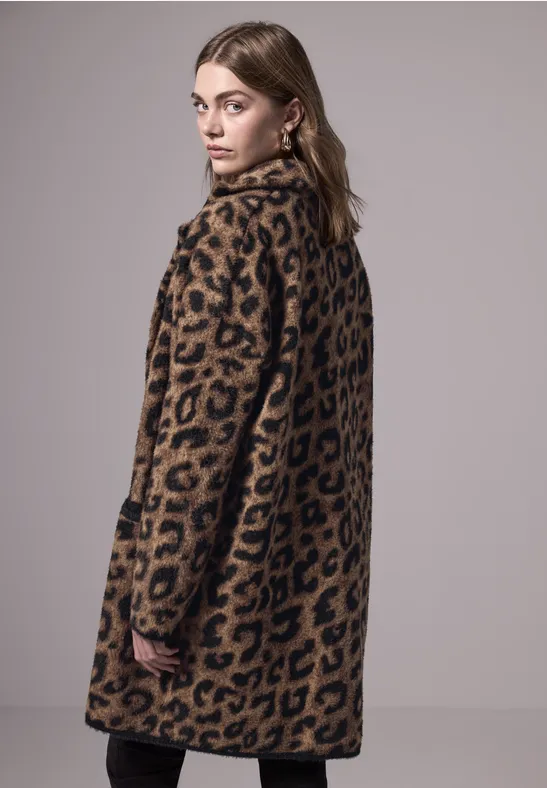 Street One Strickmantel im Leo-Look Riesige Rabatte