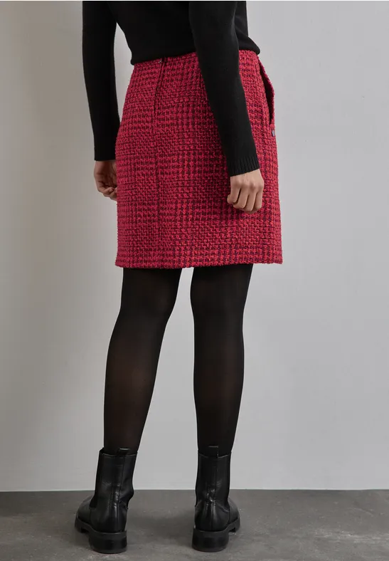 Street One Karierter Bouclé-Rock 50% Rabatt für begrenzte Zeit
