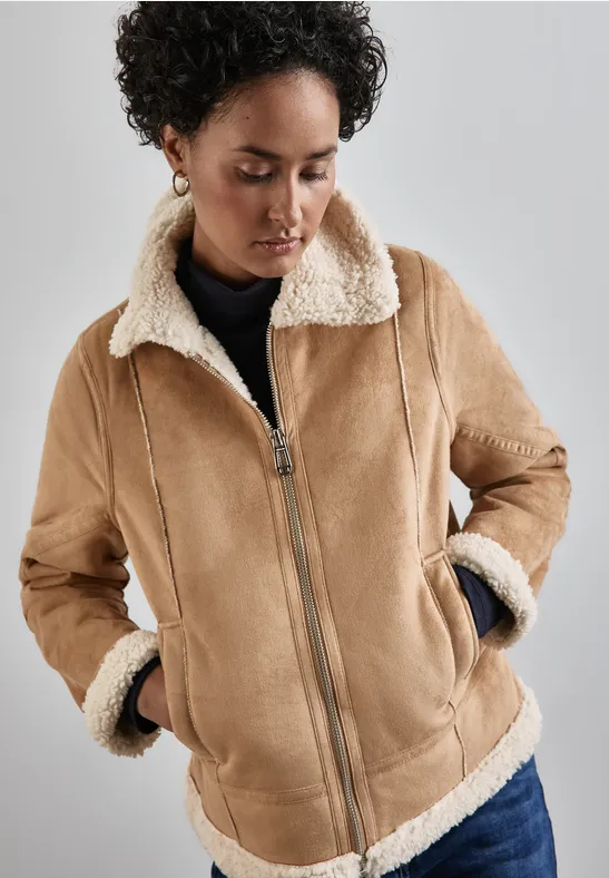 Street One Kurze Jacke mit Teddy-Fell Fabrik Onlineshop