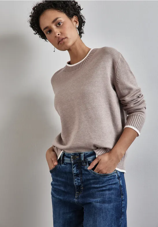 Street One Pullover mit Tipping Flash Sale