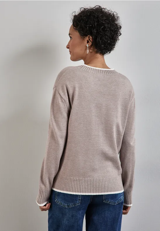 Street One Pullover mit Tipping Flash Sale