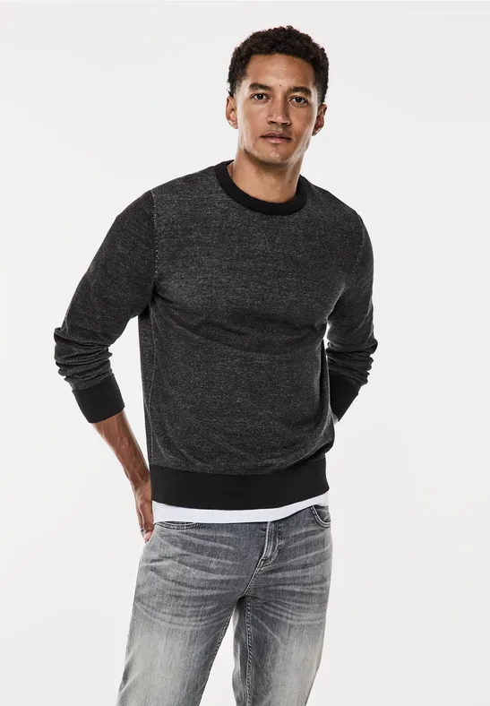 Street One Pullover in Two Tone Optik Osterangebot