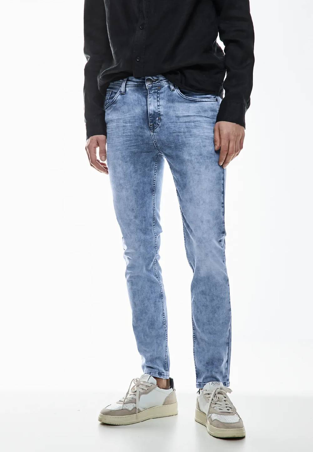 Street One Slim Fit bleached Jeans - Style RACER Vatertagsangebot