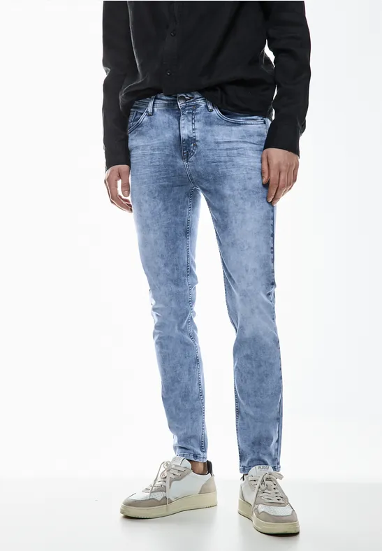 Street One Slim Fit bleached Jeans - Style RACER Vatertagsangebot