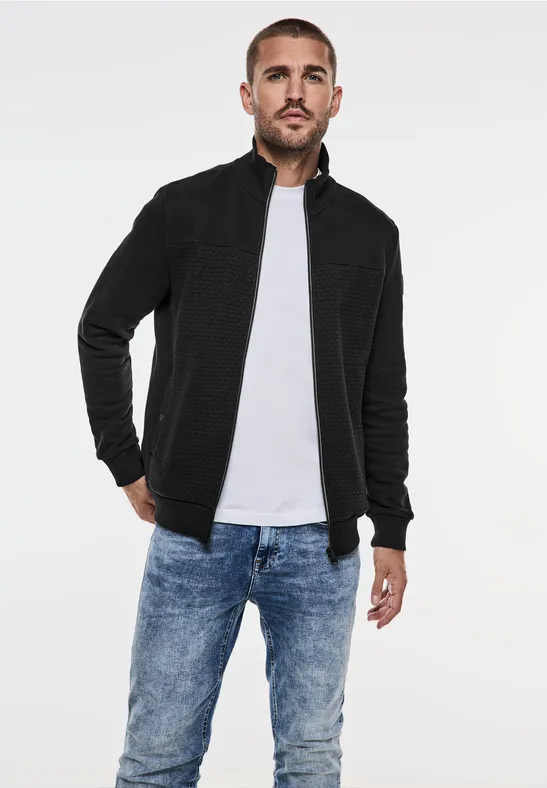 Street One Sweatjacke mit Materialmix Riesige Ersparnisse