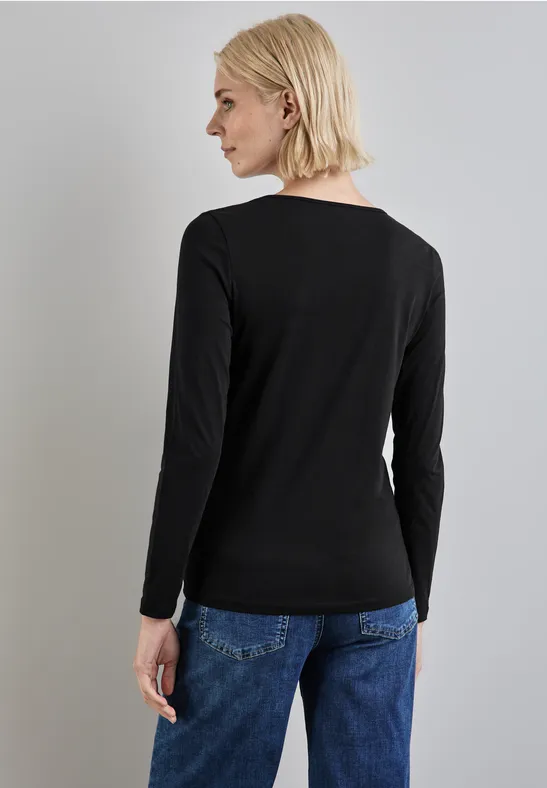 Street One Basic Langarmshirt Neueste Stile