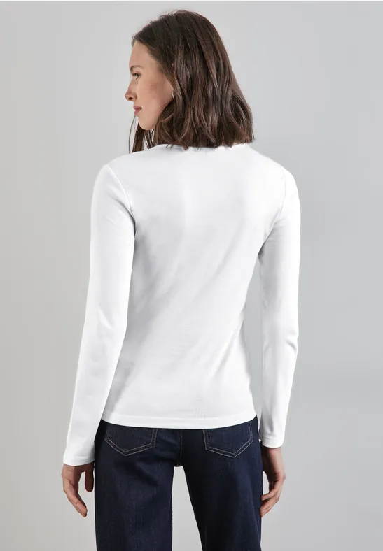 Street One Shirt mit Herzausschnitt Hotsell
