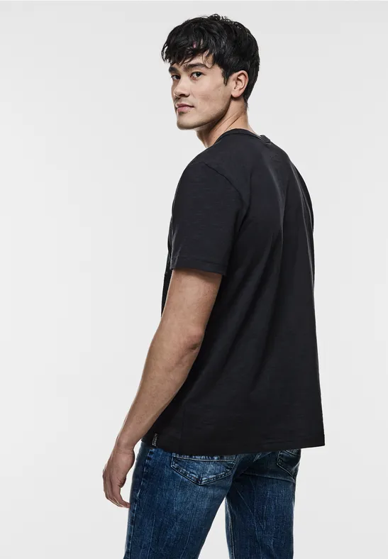 Street One 3D-Print Slub T-Shirt Limitierter Zeitrabatt