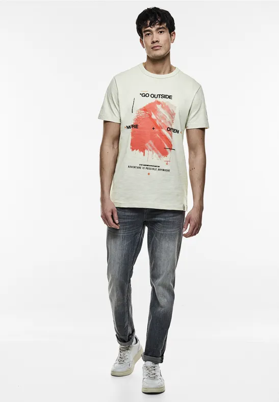 Street One 3D-Print Slub T-Shirt Fabrik Onlineshop