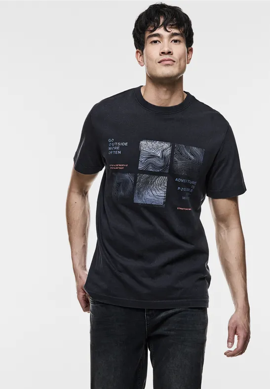 Street One T-Shirt in washed Optik Großer Ausverkauf