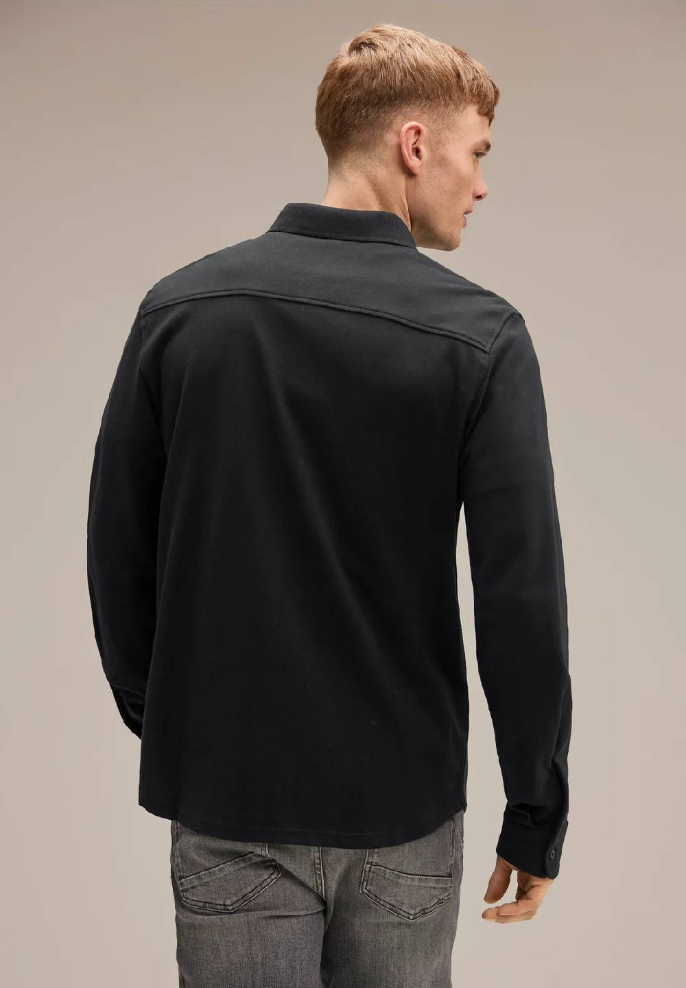Street One Piquée Langarmshirt Räumungsverkauf