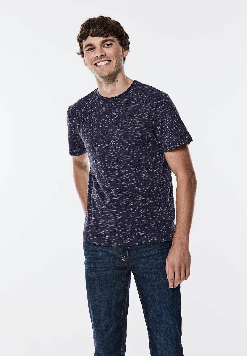 Street One T-Shirt in Melange-Optik
