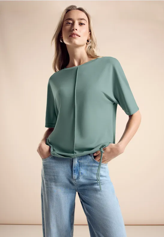 Street One T-Shirt mit Tunnelzug Flash Sale