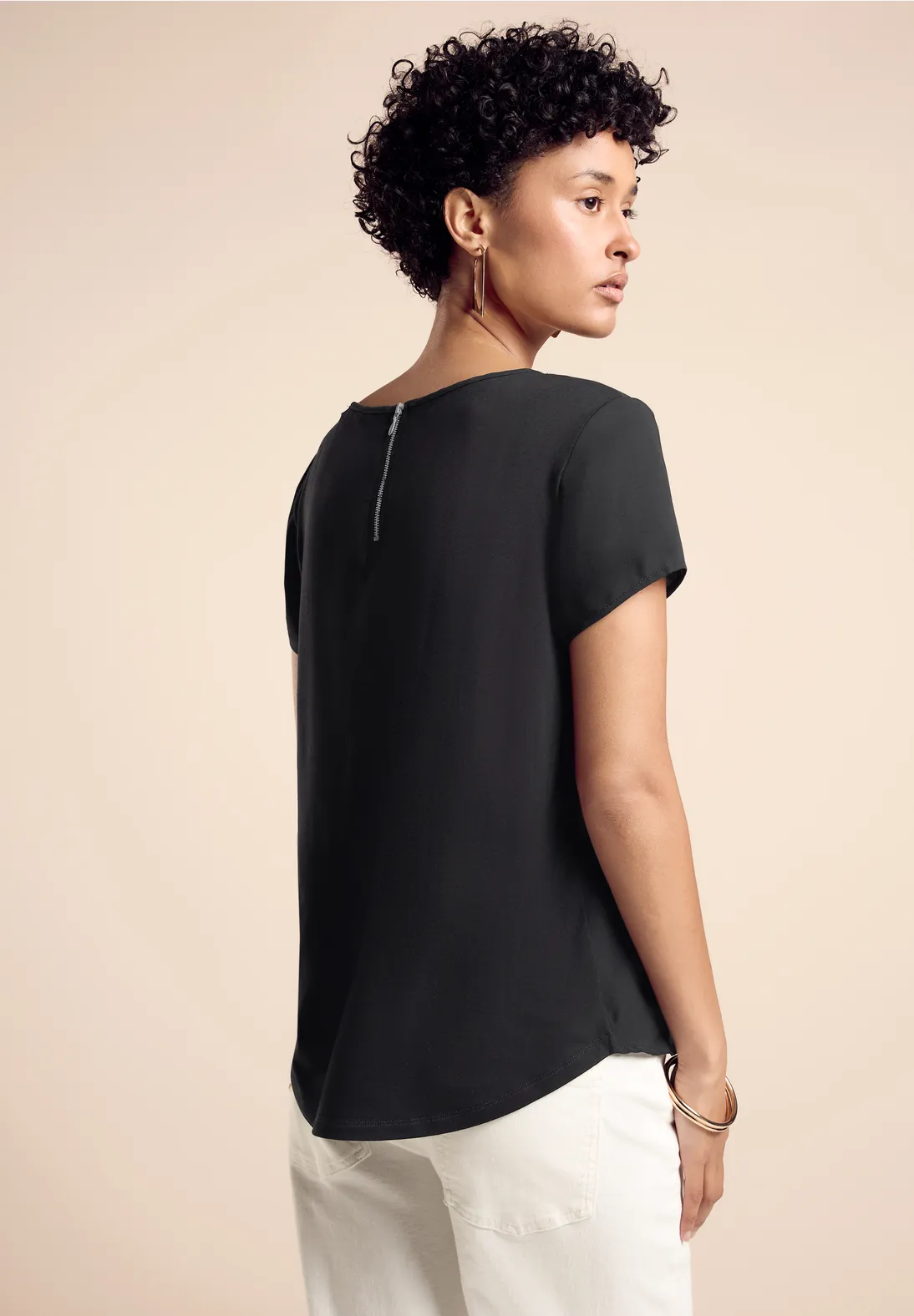 Street One Materialmix-T-Shirt Saisonschlussverkauf