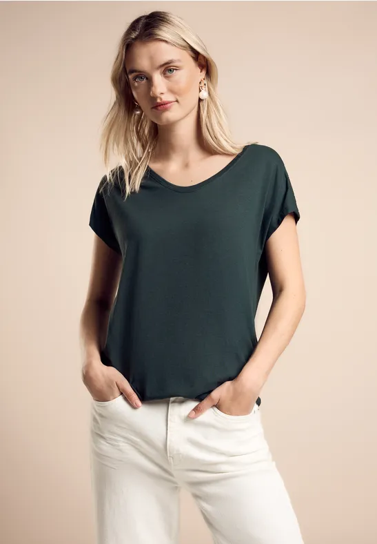 Street One T-Shirt mit Smock-Detail Vatertagsangebot