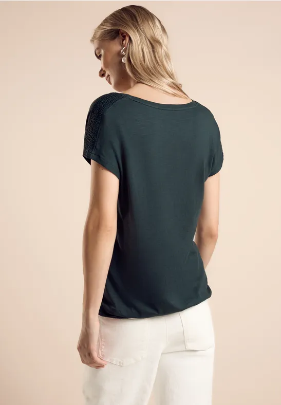 Street One T-Shirt mit Smock-Detail Vatertagsangebot