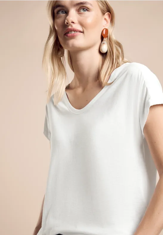Street One T-Shirt mit Smock-Detail Jubiläumsangebot
