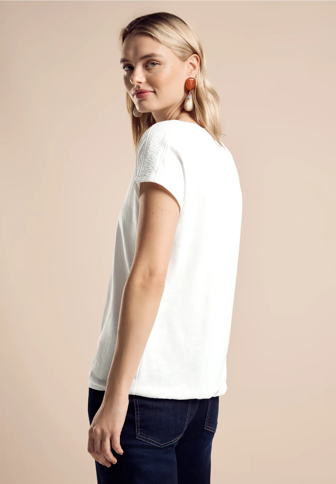 Street One T-Shirt mit Smock-Detail Jubiläumsangebot