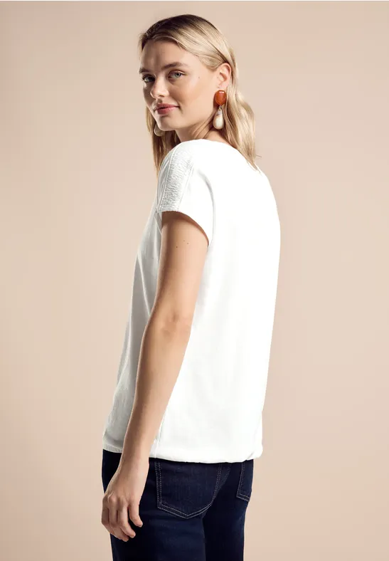 Street One T-Shirt mit Smock-Detail Jubiläumsangebot