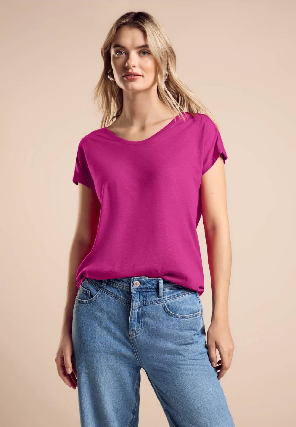 Street One T-Shirt mit Smock-Detail