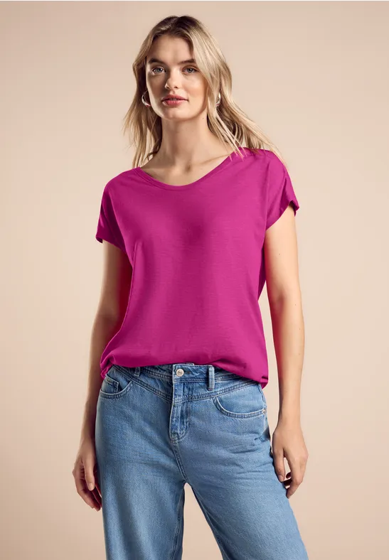 Street One T-Shirt mit Smock-Detail Heißer Verkauf