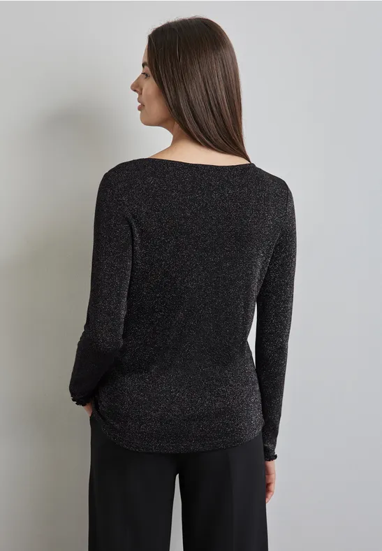 Street One Glitzerndes Langarmshirt VIP-Rabatte
