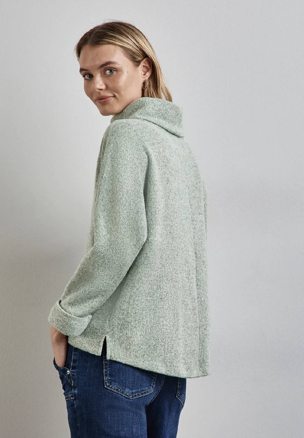 Street One Strick-Look Shirt mit Kragen Letzte 3 Tage