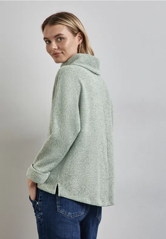 Street One Strick-Look Shirt mit Kragen Letzte 3 Tage