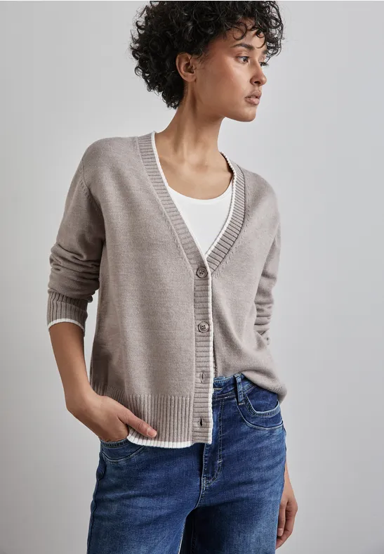 Street One Cardigan mit Tipping Bis zu 50% Rabatt