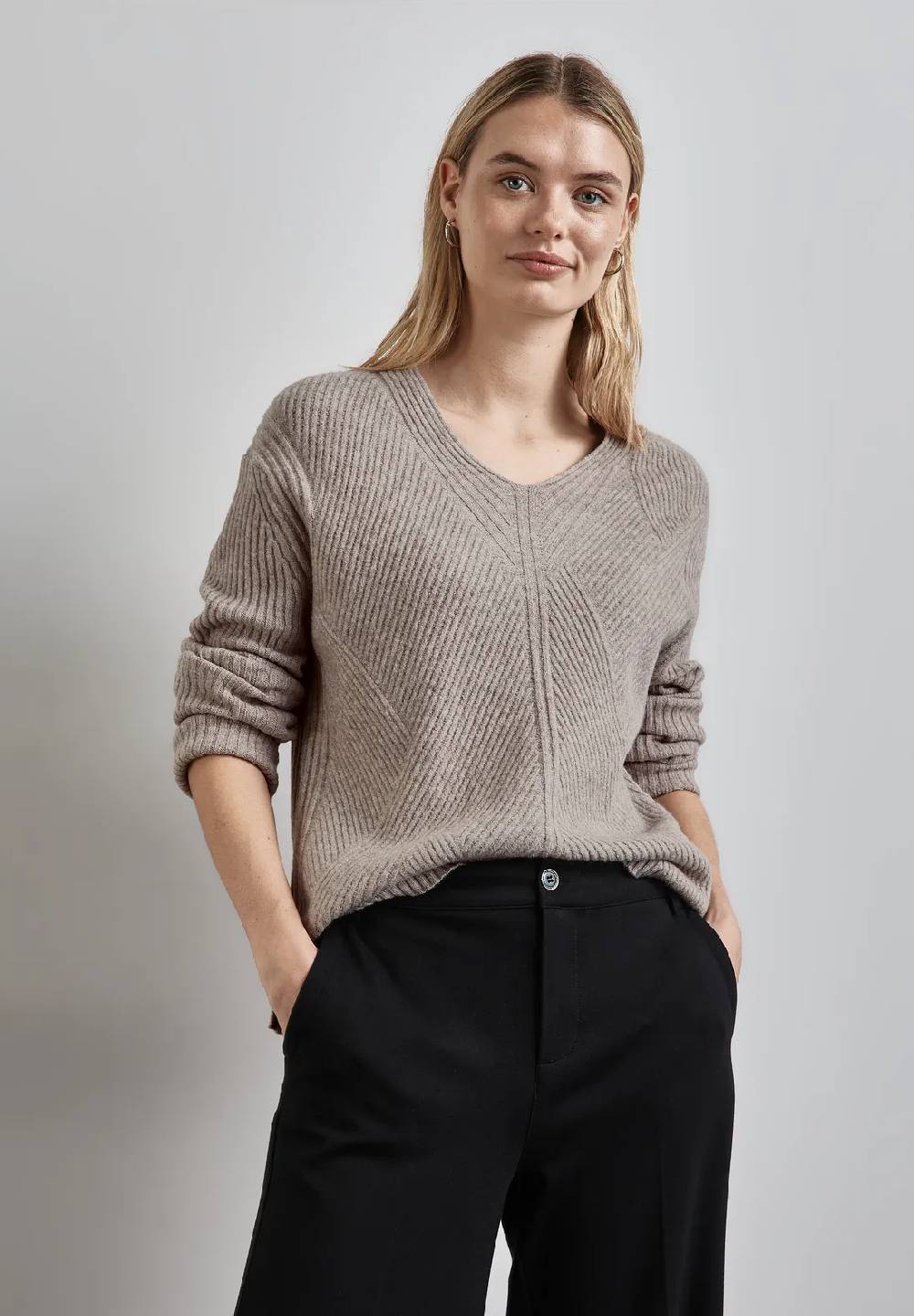 Street One Struktur-Pullover Sonderangebot der Fabrik