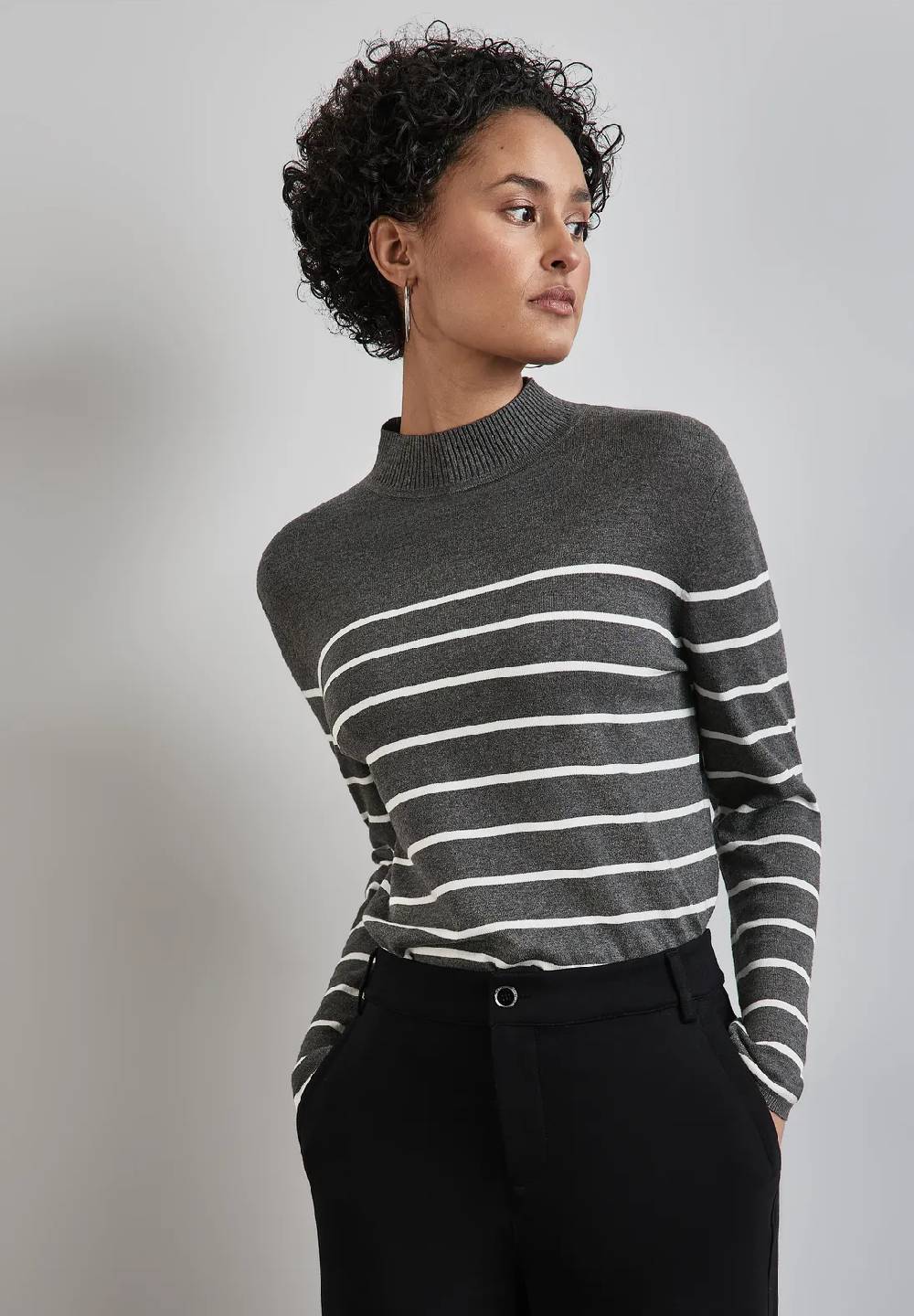 Street One Gestreifter Basic Pullover Riesige Rabatte