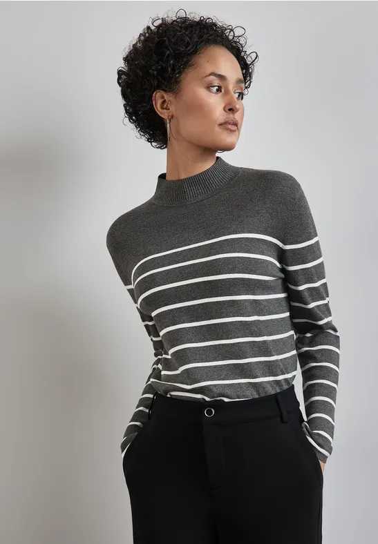 Street One Gestreifter Basic Pullover Riesige Rabatte