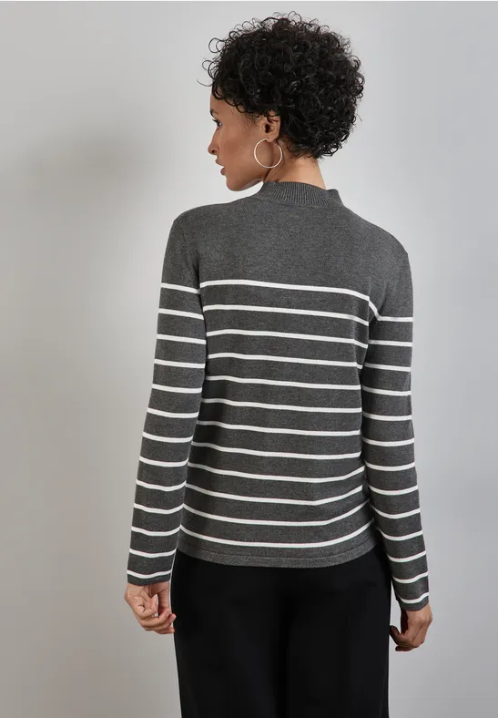 Street One Gestreifter Basic Pullover Riesige Rabatte