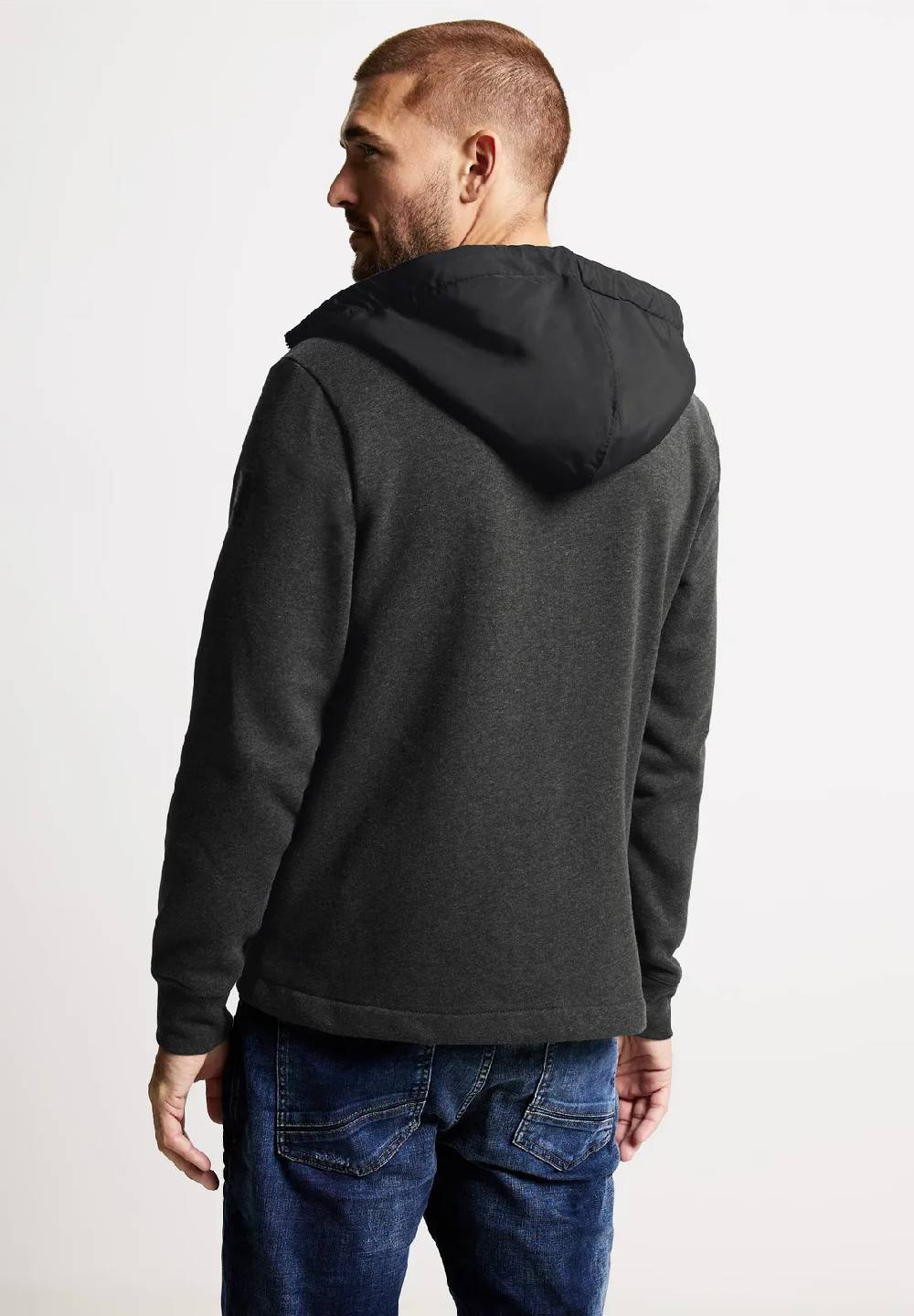 Street One Sweatjacke im Materialmix Fabrikladen