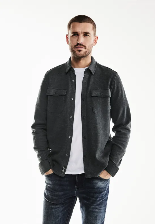 Street One Overshirt in Melange Optik Günstiger Verkauf