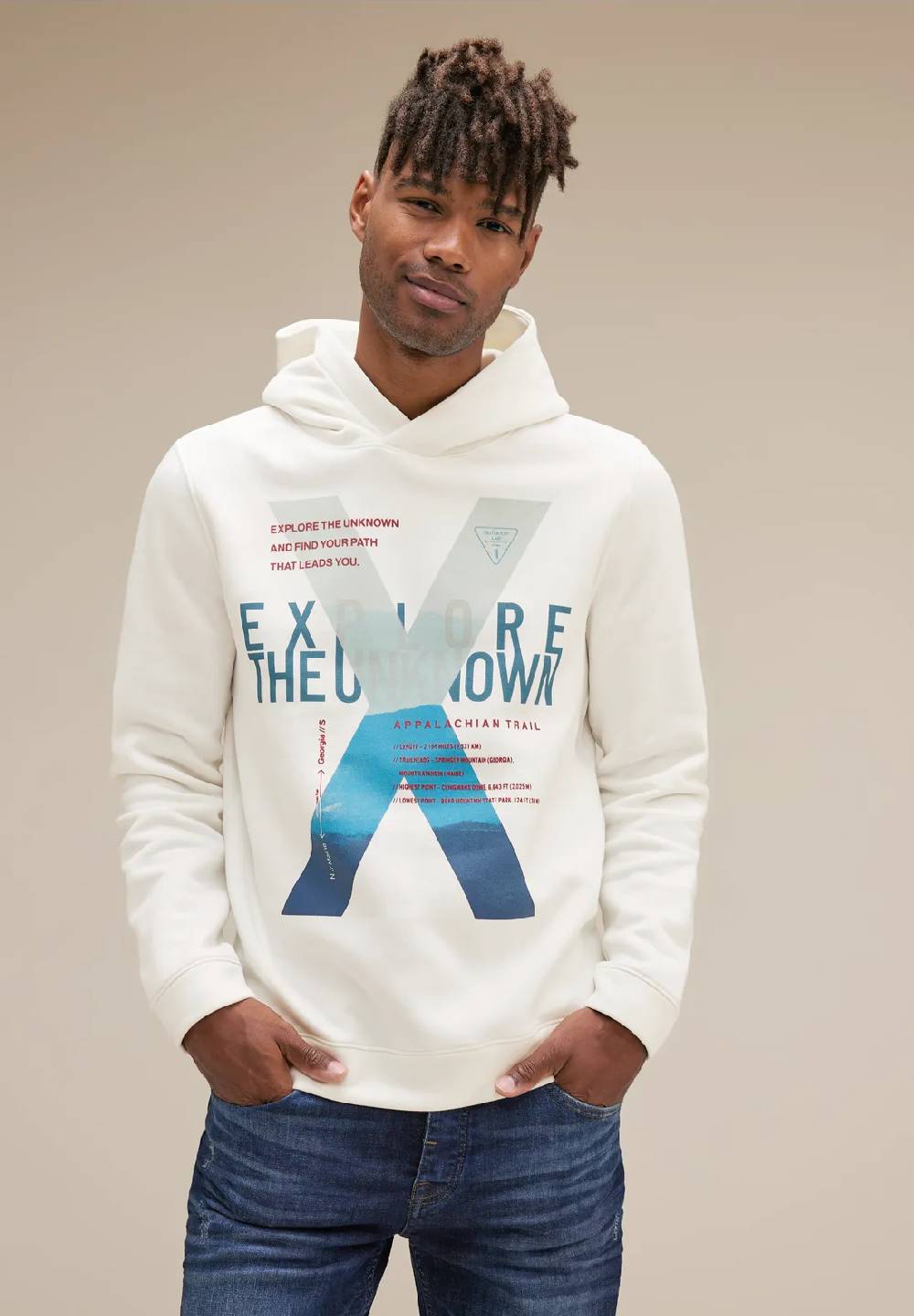 Street One Kapuzenpulli mit Frontprint Fabrikpreis