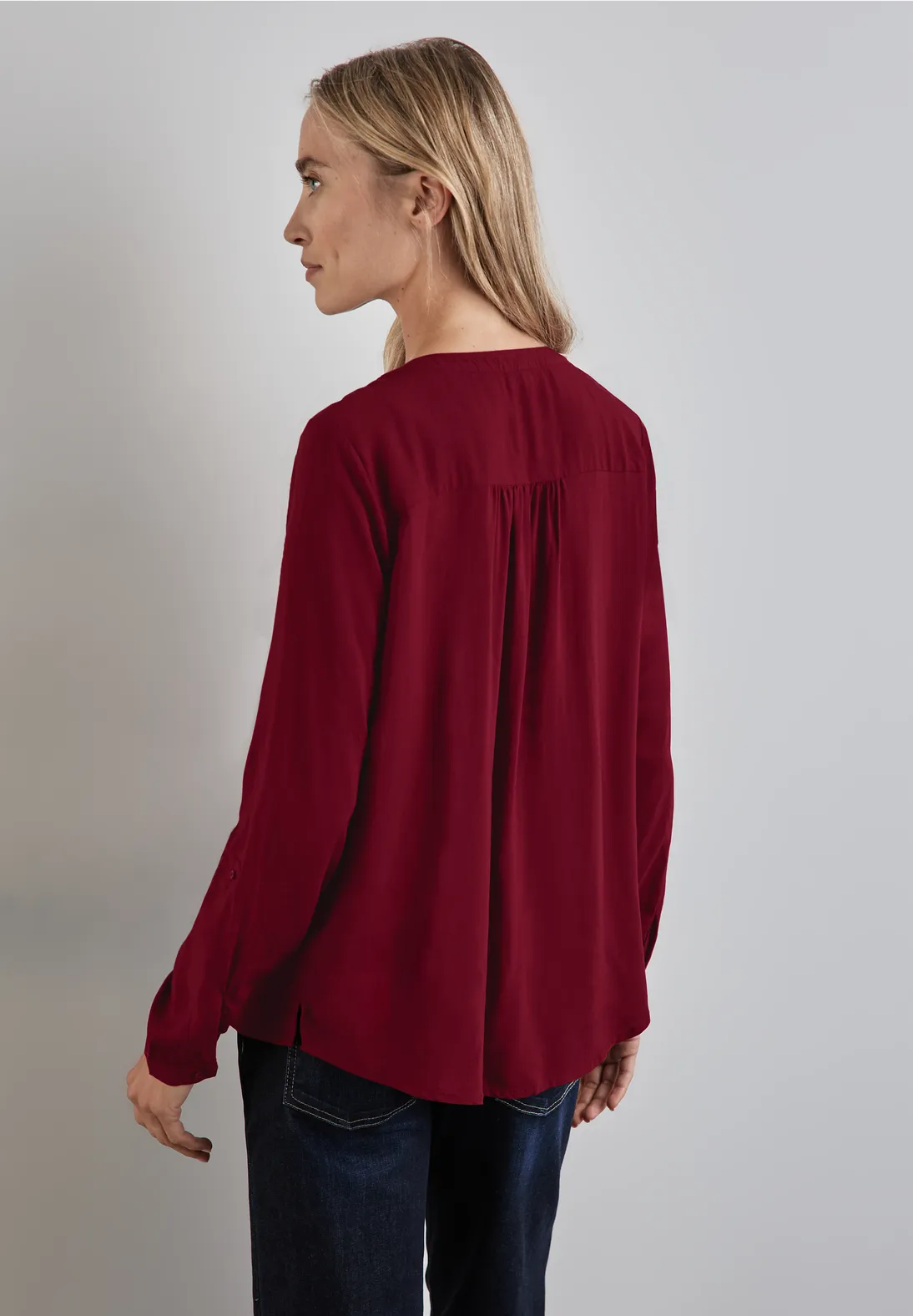 Street One Basic Bluse in Unifarbe Lagerräumung